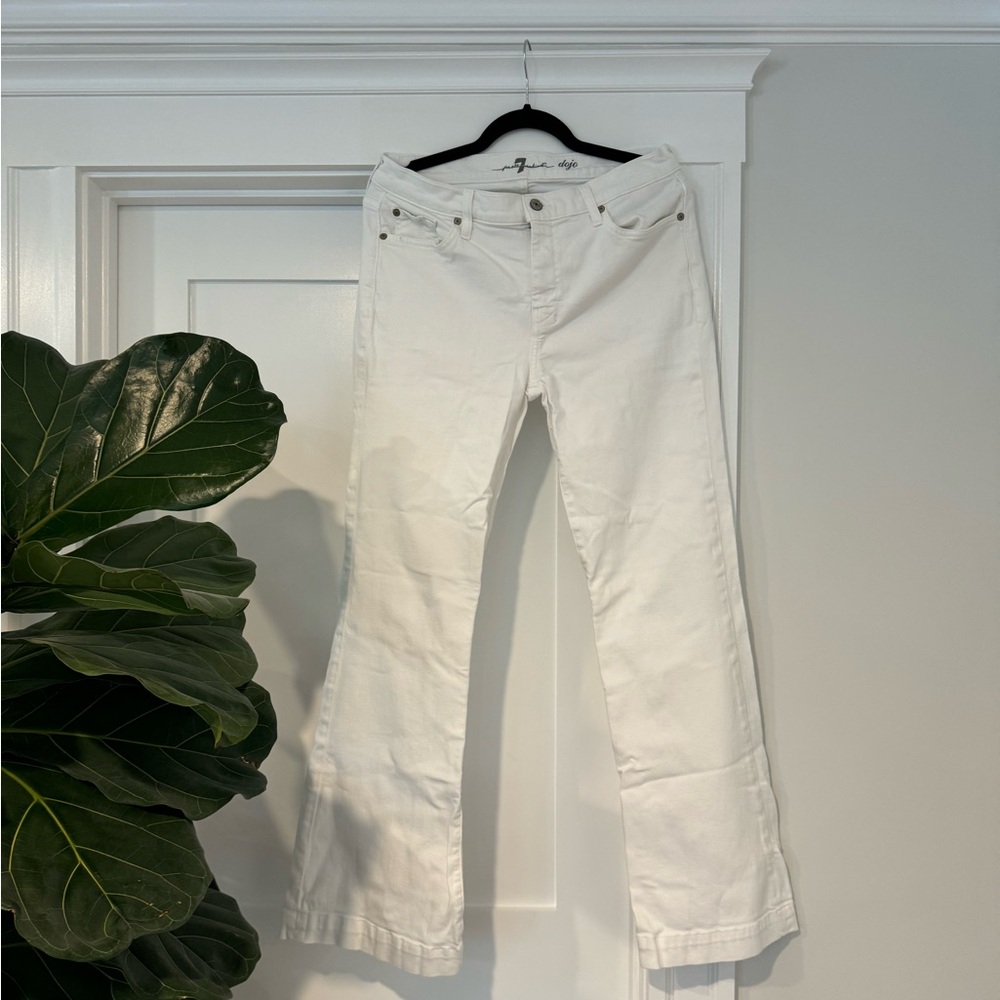 7 For All Mankind white Dojo denim jeans